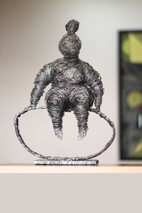 Sculptuur getiteld "Pressure (40x27x17…" door Karen Axikyan, Origineel Kunstwerk, Metalen