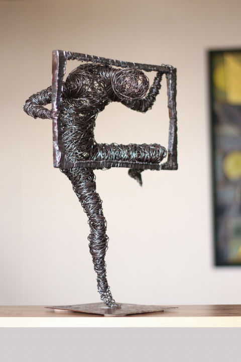 Sculpture titled "Live (41x30x19 5.1k…" by Karen Axikyan, Original Artwork, Metals