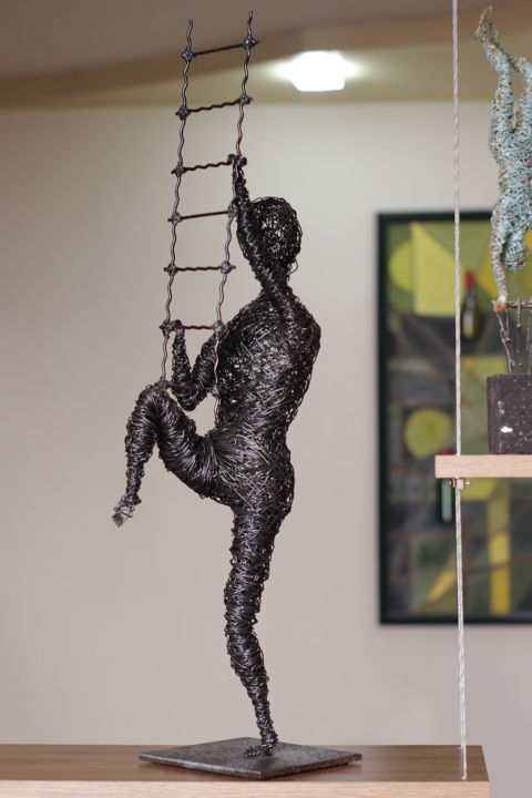 Sculpture titled "To the skies (65x17…" by Karen Axikyan, Original Artwork, Metals
