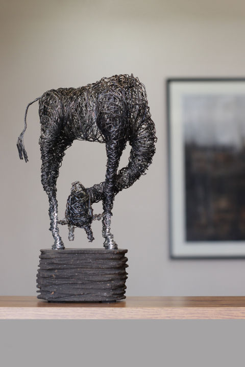 Sculpture titled "In hiding (34x20x15…" by Karen Axikyan, Original Art, Stone