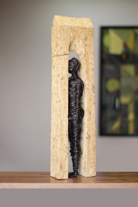 Sculpture intitulée "Absolution (54x13x1…" par Karen Axikyan, Œuvre d'art originale, Métaux