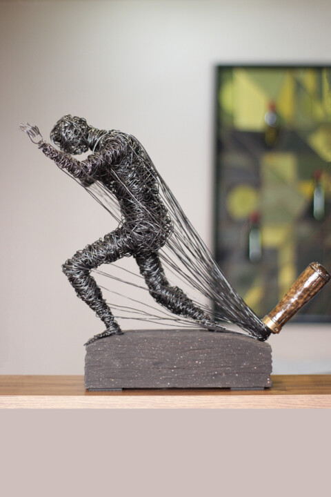 Скульптура под названием "Escape from opinion…" - Karen Axikyan, Подлинное произведение искусства, Металлы