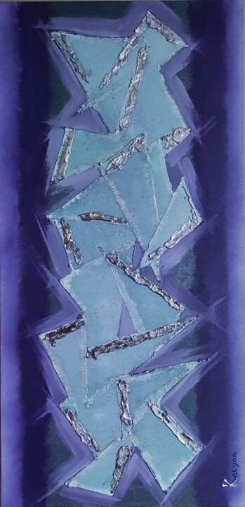 Pittura intitolato "Shattered" da Karen Aydinyan, Opera d'arte originale, Acrilico