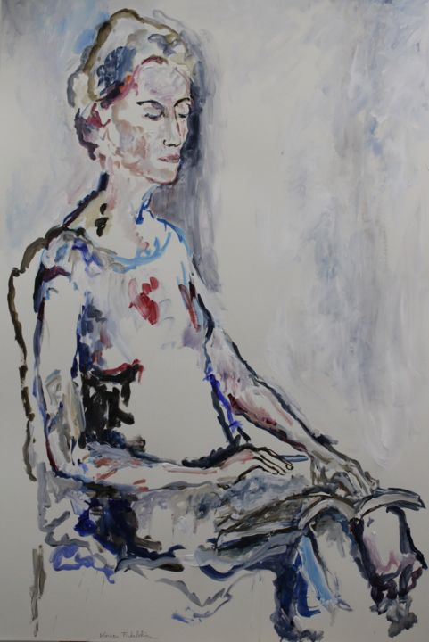 Peinture intitulée "Hélène 2" par Karen Finkelstein, Œuvre d'art originale, Acrylique