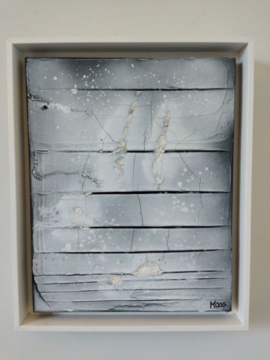 Ζωγραφική με τίτλο "Nuage" από Karen Ossona, Αυθεντικά έργα τέχνης, Ακρυλικό Τοποθετήθηκε στο Ξύλινο φορείο σκελετό