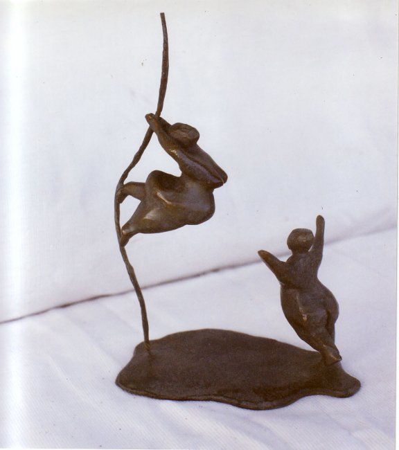Sculpture intitulée "La corde magique" par Karen M, Œuvre d'art originale,