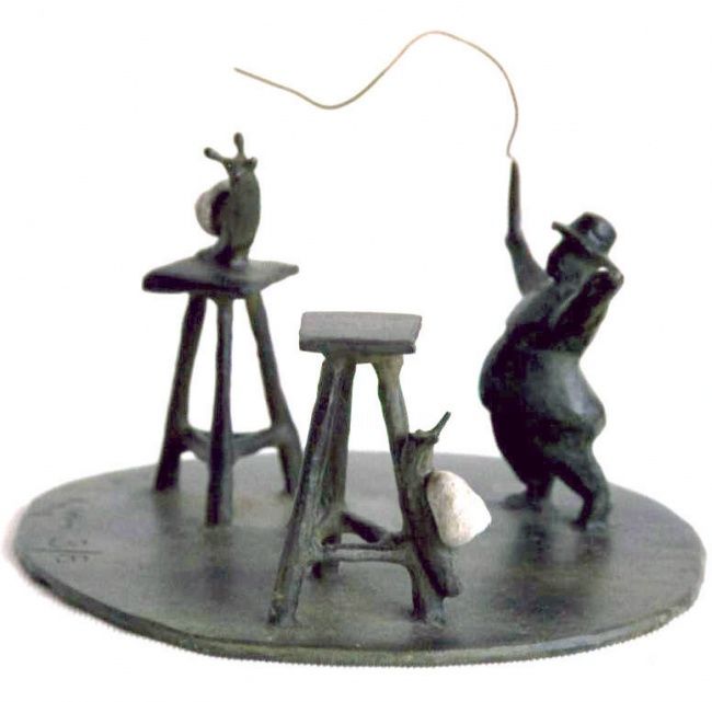 Sculpture intitulée "Le mari de la dompt…" par Karen M, Œuvre d'art originale