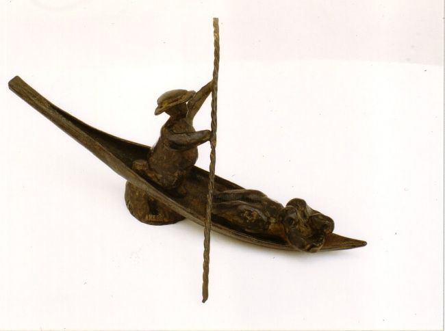 Sculpture intitulée "Je me gondole à Ven…" par Karen M, Œuvre d'art originale