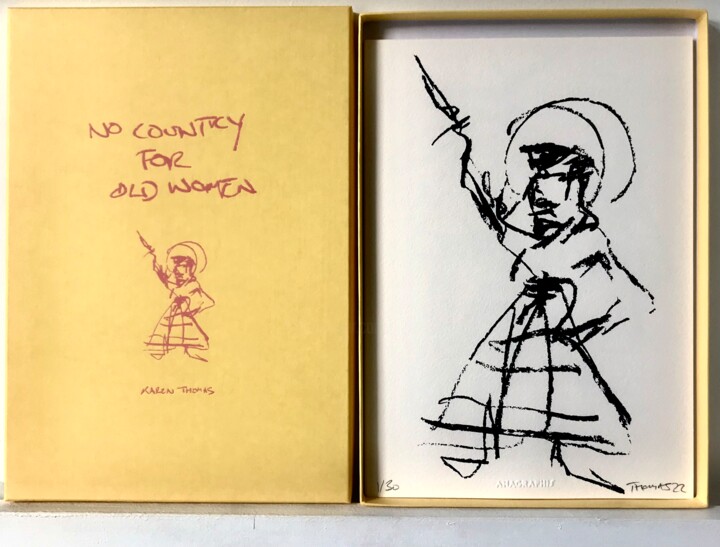 Отпечатки и Гравюры под названием "'No country for old…" - Karen Thomas, Подлинное произведение искусства, Шелкография