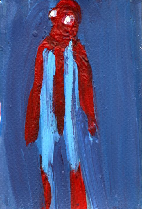 Peinture intitulée "Spiderman 1" par Karen Thomas, Œuvre d'art originale, Acrylique
