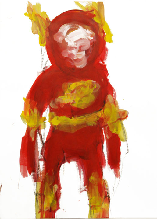 "Flash Gordon" başlıklı Tablo Karen Thomas tarafından, Orijinal sanat, Akrilik