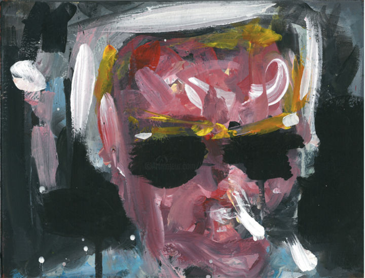 Painting titled "Steve Mc Queen" by Karen Thomas, Original Artwork, Acrylic