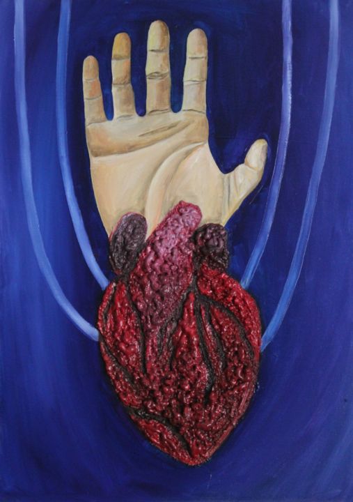 Pittura intitolato "Heart" da Karimart, Opera d'arte originale, Altro