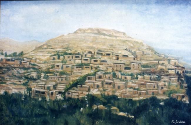 Schilderij getiteld "Ghoffi - Batna (Aur…" door Abdelkarim Saidani, Origineel Kunstwerk