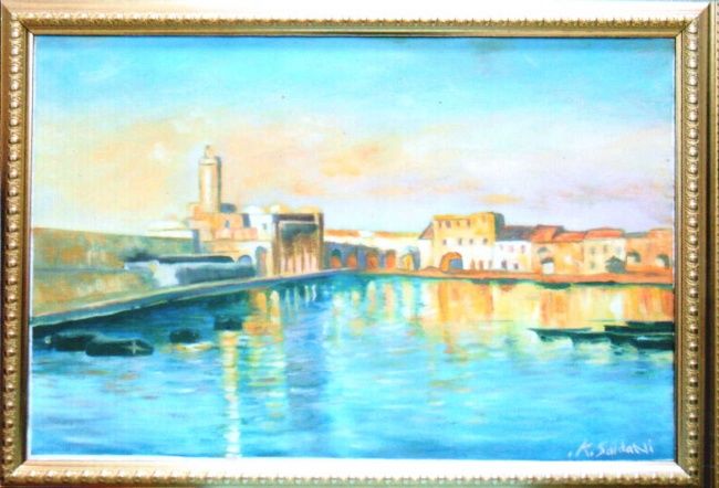 Peinture intitulée "amirale d'alger" par Abdelkarim Saidani, Œuvre d'art originale