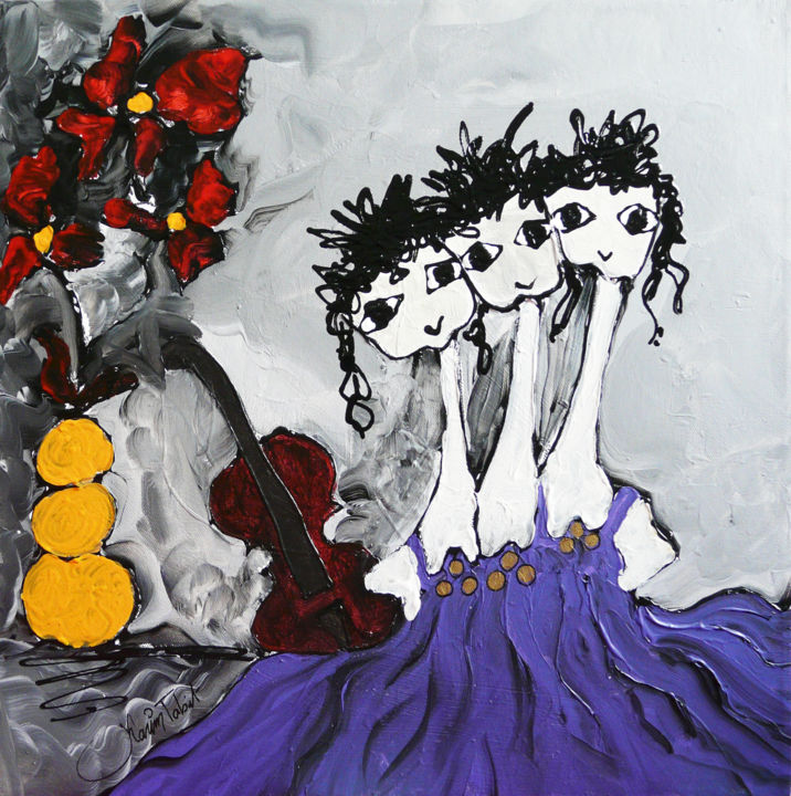 Painting titled "Sans titre 08-19" by Karim Tabit, Original Artwork, Acrylic