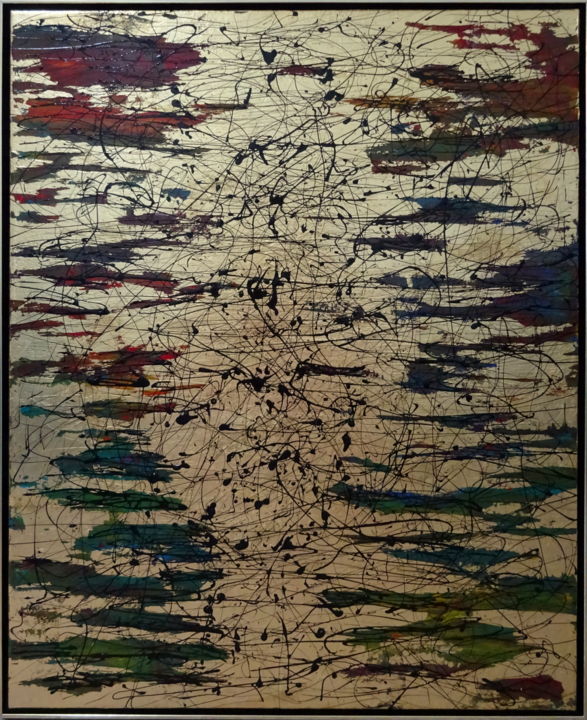 Pittura intitolato "Untitled DNA" da Karin Amtmann (K. Amtmann), Opera d'arte originale, Acrilico Montato su Telaio per bare…