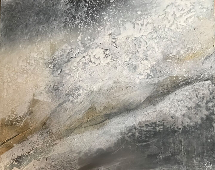 Malerei mit dem Titel "Verborgenes im Nebel" von Karin Koch, Original-Kunstwerk, Acryl