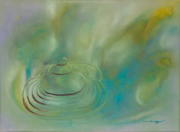 Malerei mit dem Titel "Stille" von Karin Sternberg, Original-Kunstwerk, Öl