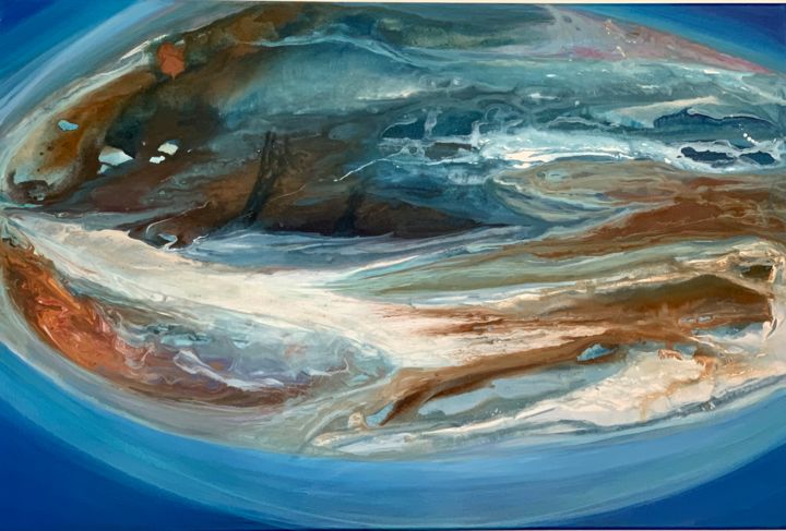 Pintura intitulada "Abstract Earth6 7534" por Karina Alencar, Obras de arte originais, Acrílico