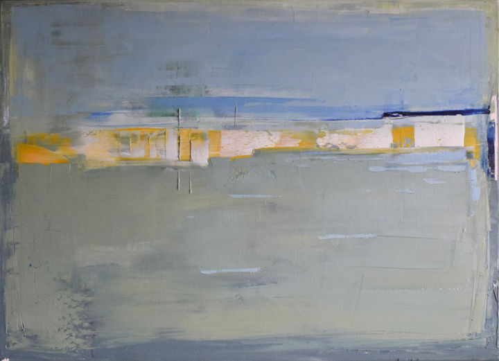 Картина под названием "Abstract landscape…" - Kariko Ono, Подлинное произведение искусства, Масло