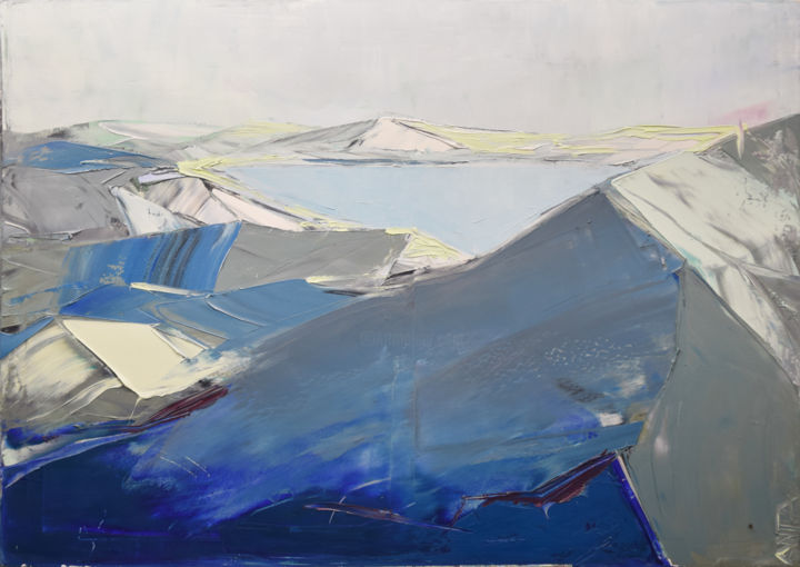 Malerei mit dem Titel "Mountains 11" von Kariko Ono, Original-Kunstwerk, Öl