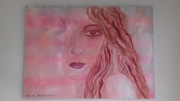 Painting titled "Femme" by Karina Bruneteau, Original Artwork, Acrylic