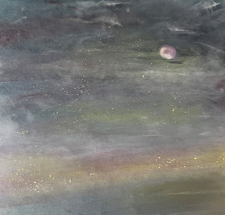 Peinture intitulée "Glorious Night" par Karina Mosser, Œuvre d'art originale, Pastel