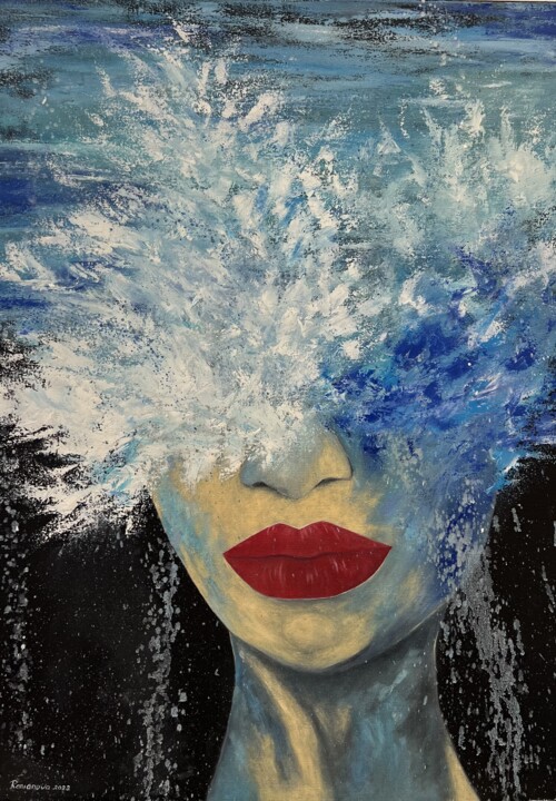 Painting titled "Emotions" by Karina Romanova (Clementina), Original Artwork, Oil