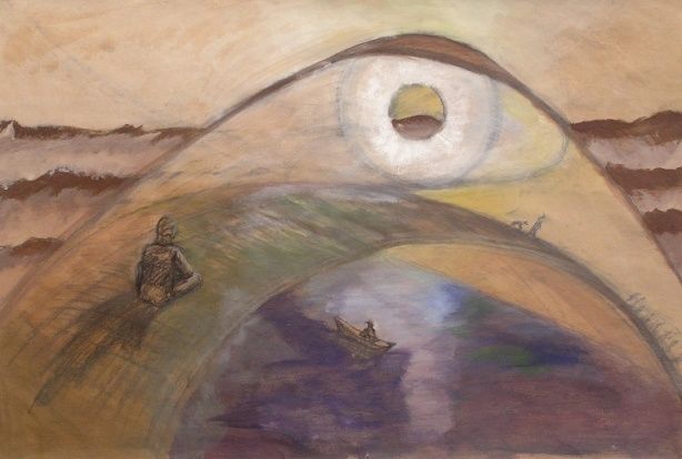 Картина под названием "Простой путь / A si…" - Karina Ridan, Подлинное произведение искусства, Масло
