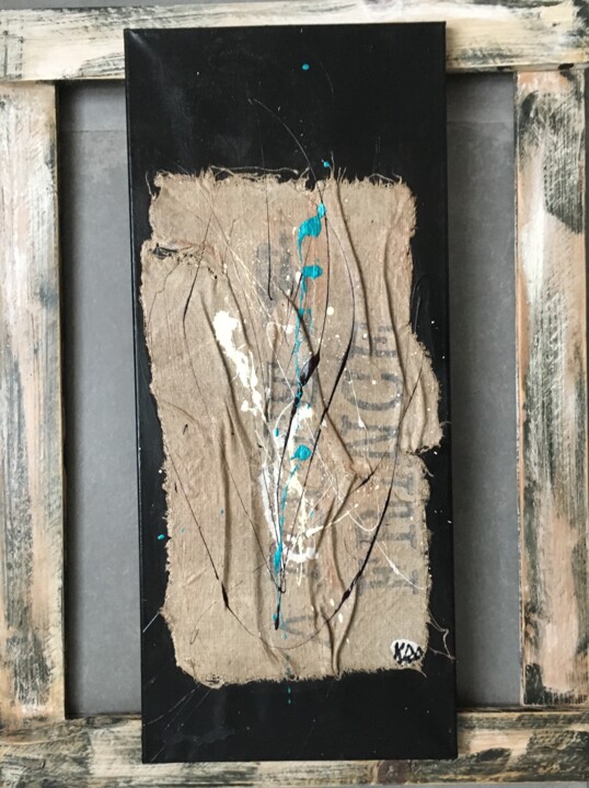 Painting titled "Pacific Post" by Karine De Demo (KDD), Original Artwork, Acrylic Mounted on Wood Panel