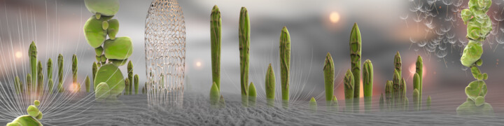 Digital Arts titled "green" by Karine Gil Esteban, Original Artwork, 3D Modeling