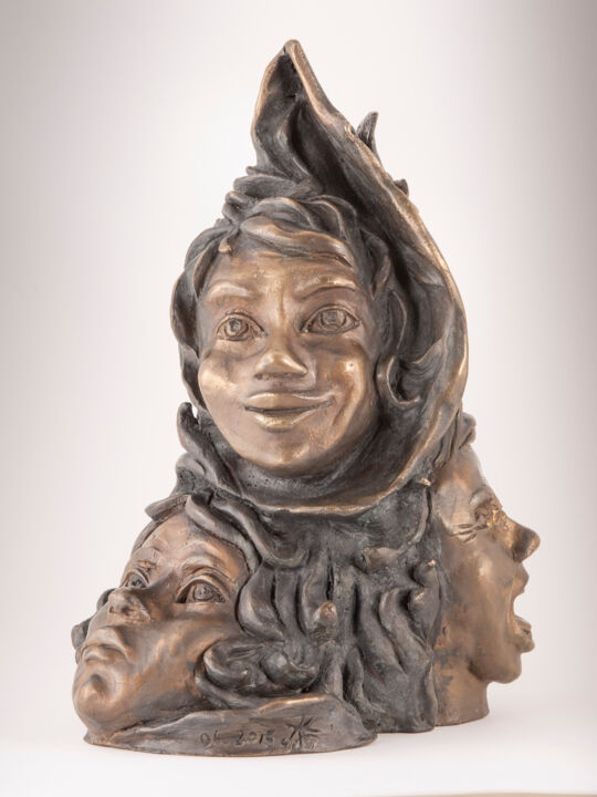 Skulptur mit dem Titel "L'épeuve" von Juka, Original-Kunstwerk, Metalle