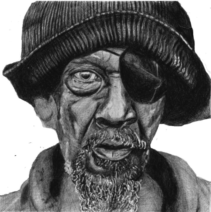 Drawing titled "pirate.jpg" by Karine Lambert, Original Artwork, Ballpoint pen