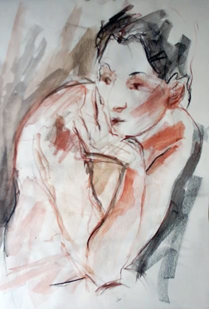 Peinture intitulée "Femme" par Karine Lemoine, Œuvre d'art originale, Huile