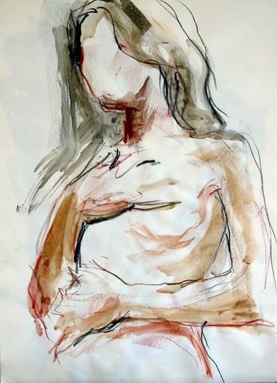 Peinture intitulée "Jeune fille" par Karine Lemoine, Œuvre d'art originale, Huile