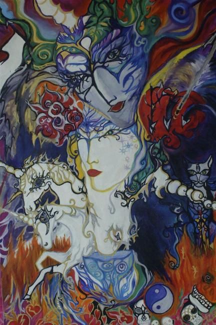 Painting titled "Chaos Philosophorum" by Karisma, Original Artwork, Other