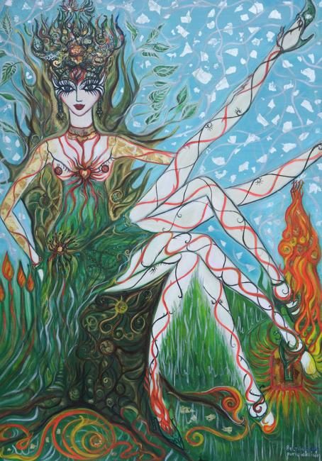 Painting titled "Beltaine" by Karisma, Original Artwork, Other