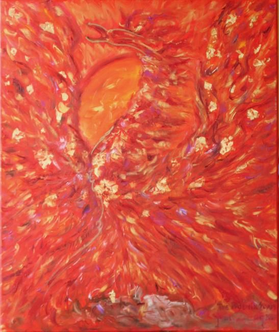 Ζωγραφική με τίτλο "Phoenix" από Karisma, Αυθεντικά έργα τέχνης, Λάδι