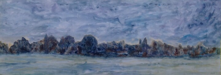 Peinture intitulée "Horizon bleu" par Karl Blanchet, Œuvre d'art originale, Acrylique