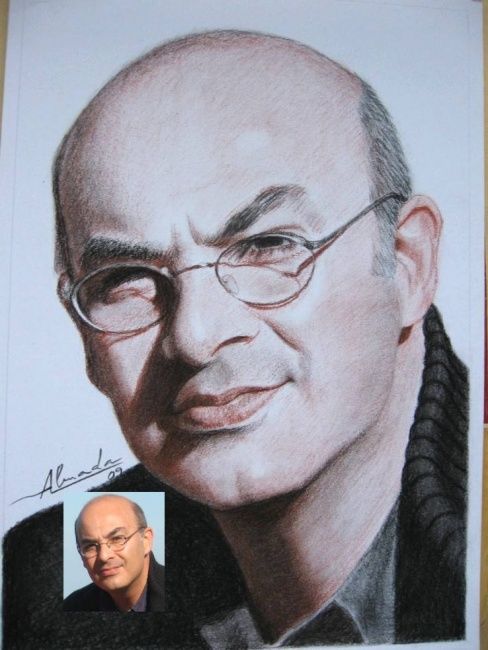 Drawing titled "Mi hijo Marcelo" by Carlos Almada, Original Art,