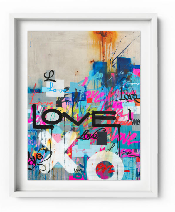제목이 "Concrete Love"인 판화 Karlos Marquez로, 원작, 디지털 인쇄