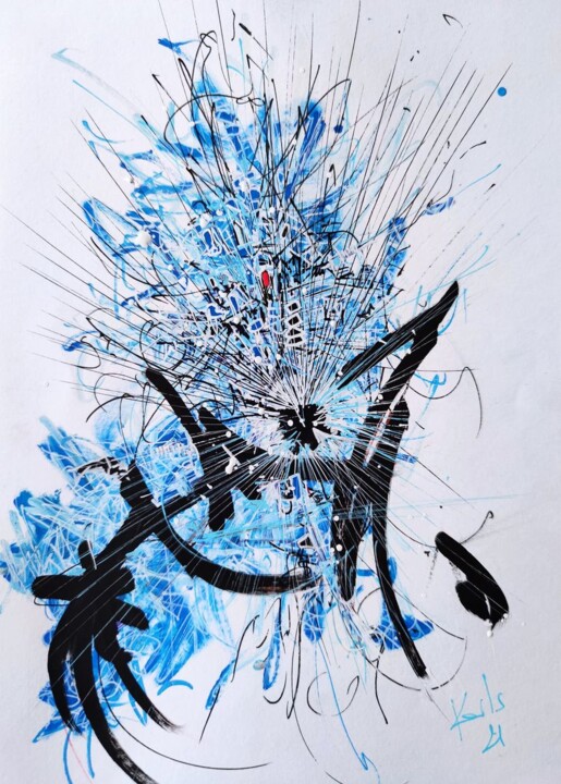 Drawing titled "DESSIN ACRYLIQUE SU…" by Karls, Original Artwork, Acrylic