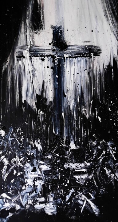 제목이 "The cross"인 미술작품 Karls로, 원작, 기름