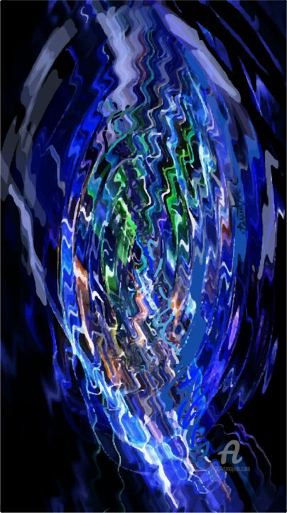 Arte digitale intitolato "NFT Brain relaxation" da Karmel.Art, Opera d'arte originale, Pittura digitale