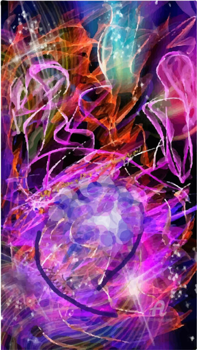 Digital Arts titled "NFT Heaven" by Karmel.Art, Original Artwork, Digital Painting