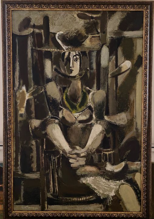 Pittura intitolato "Актриса" da Karo Mkrtchian, Opera d'arte originale, Olio Montato su Telaio per barella in legno