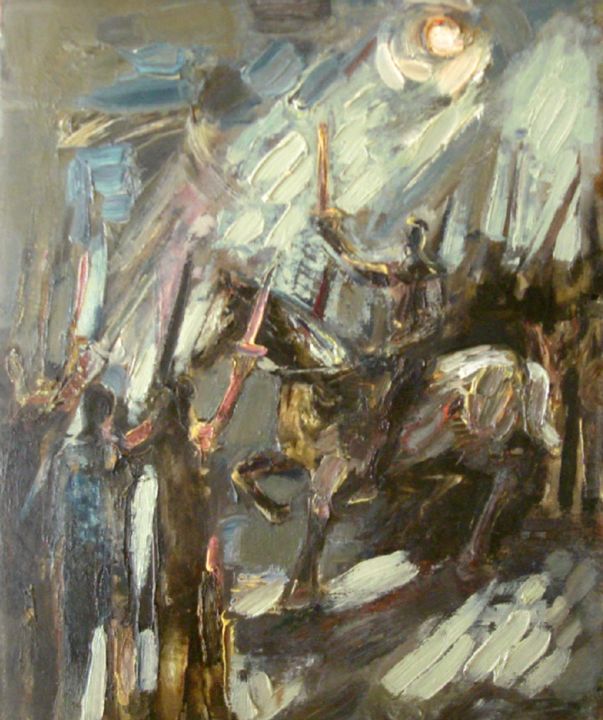 Painting titled "Победа" by Karo Mkrtchian, Original Artwork, Oil