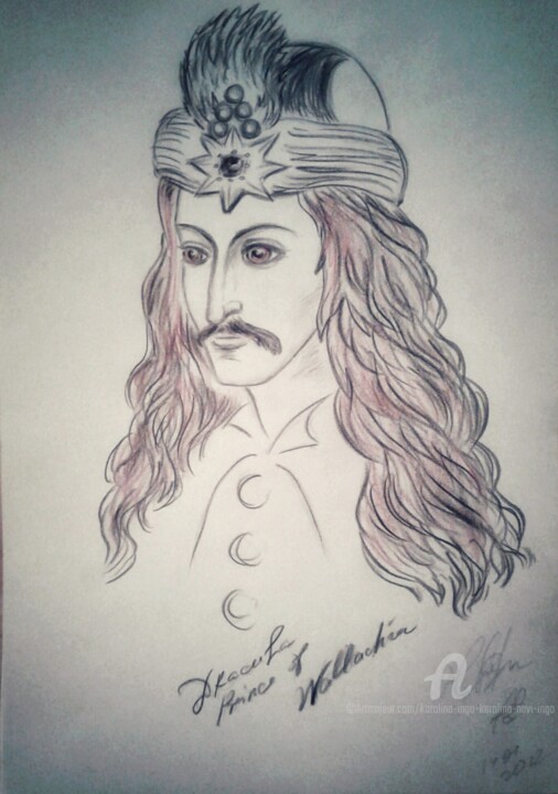 Drawing titled "Dracula. Prince of…" by Karolina Ingo (Karolina Navi -Ingo), Original Artwork, Pencil