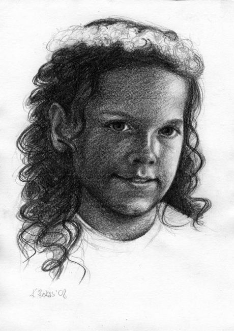 Drawing titled "Portrait of Jowita" by Karolina Rekas, Original Artwork